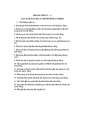 Đáp án ngân hàng câu hỏi học phần Kinh tế chính trị | Trường đại học Bách Khoa Hà Nội