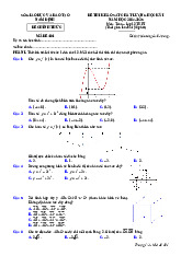 Đề thi học kỳ 1 Toán 12 năm 2024 – 2025 sở GD&ĐT Nam Định