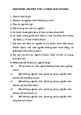 Đề cương môn Tâm lý học đại cương - Trường Đại học lao động -  xã hội