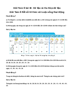 Giải Toán 6 Bài 38: Dữ liệu và thu thập dữ liệu | Kết nối tri thức
