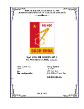 Báo cáo thí nghiệm cà phê cacao_Phùng Thị Oanh| Môn Công nghệ sản phẩm nhiệt đới| Trường Đại học Bách Khoa Hà Nội