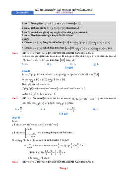 TOP 39 Câu hỏi trắc nghiệm mức vận dụng Toán 12 về Giá trị lớn nhất, giá trị nhỏ nhất của hàm số (có lời giải)