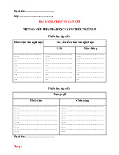 Phiếu Học Tập Văn 6 Kết Nối Tri Thức Bài 8 Khác Biệt Và Gần Gũi