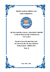 Bài thảo luận Quản trị Logistics kinh doanh | Đại học Thương Mại