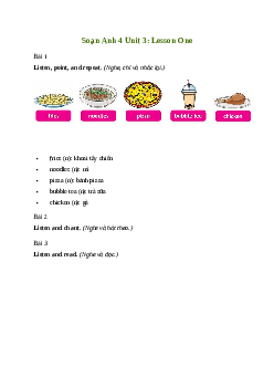 Giải Tiếng Anh lớp 4 Unit 3: Lesson One| Family and Friends