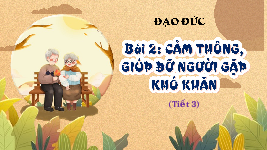 Giáo án điện tử  Đạo Đức  4 KNTT -  Kết Nối Tri Thức:  Bài 2: Cảm thông, giúp đỡ người khó khăn (tiết 3).