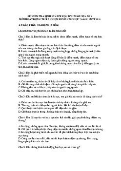 Đề thi học kì 1 môn Hoạt động trải nghiệm hướng nghiệp 7 năm 2023 - 2024 sách KNTT - Đề 3