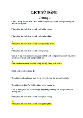 TOP 46 câu hỏi trắc nghiệm ôn tập chương 1 học phần Lịch sử đảng cộng sản Việt Nam | Trường Đại học Phenikaa