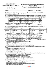 Đề Thi Thử Tốt Nghiệp THPT 2026 Vật Lí Liên Trường Bắc Ninh Lần 1 Có Đáp Án