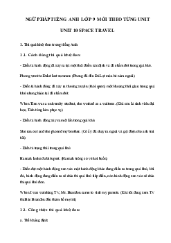 Ngữ pháp Unit 10 lớp 9 Space travel