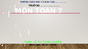 Bài giảng điện tử môn Toán 7 Chương 9 Bài 1: Làm quen với biến cố ngẫu nhiên (Tiết 3) | Chân trời sáng tạo