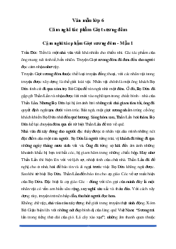 Văn mẫu lớp 6: Cảm nghĩ tác phẩm Giọt sương đêm của Trần Đức Tiến (2 mẫu) - Chân Trời Sáng Tạo