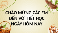 Giáo án điện tử Khoa học 4 Bài 20 Cánh diều: Nấm ăn và Nấm trong chế biến thực phẩm