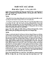 Triết học Mác-Lênin: Phản biện về sự phát triển và mâu thuẫn