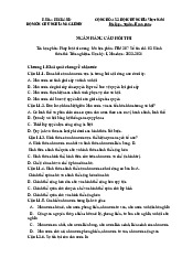 Ngân hàng câu hỏi trắc nghiệm Pháp luật đại cương | Đại học Thái Nguyên