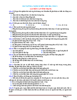 TOP 10 Câu hỏi trắc nghiệm Sinh học 9 bài 2: Lai một cặp tính trạng (có đáp án, phần 1)