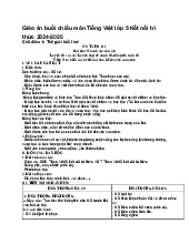 Giáo án buổi chiều môn Tiếng Việt lớp 5 Kết nối tri thức 2024-2025