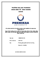 Ảnh hưởng của sự bất an trong công việc và thu nhập giảm đến ý định rời bỏ công việc của nhân viên ngành du lịch trong bối cảnh Covid-19 | Đề cương nghiên cứu môn Phương pháp nghiên cứu khoa học trong kinh tế