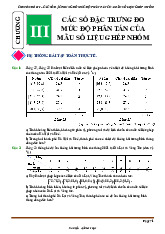Toán thực tế các số đặc trưng đo mức độ phân tán của mẫu số liệu ghép nhóm
