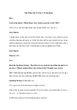 Giải Tiếng Anh 11 Unit 3: 3G Speaking | Friends Global