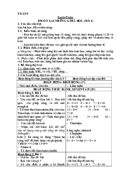 Giáo án buổi 2 Toán 2 sách Cánh diều (Cả năm) | Tuần 9