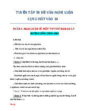 50 Đề Văn Nghị Luận Lớp 9 Ôn Thi Vào 10 Có Hướng Dẫn Cách Làm