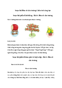 Soạn bài Hoa cỏ sân trường trang 36 | Tiếng việt 3 Chân trời sáng tạo