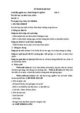 Kế hoạch giáo dục an toàn thực phẩm | Môn Giáo dục tiểu học - Đại học Vinh