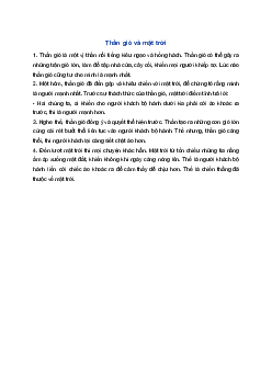 Kể chuyện Thần gió và mặt trời | Tiếng việt 1 Cánh Diều