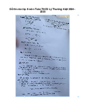 Đề thi vào lớp 6 môn Toán trường THCS Lý Thường Kiệt, Thanh Hóa năm 2024 - 2025