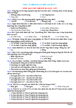 Trắc nghiệm bài 20 Lịch Sử 7: Nước Đại Việt thời Lê sơ (1428-1527)-Tạ Thị Thúy Anh