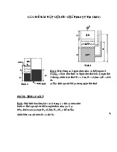 Bài tập Môn Cơ chất lưu | Trường Đại học Bách khoa Hà Nội