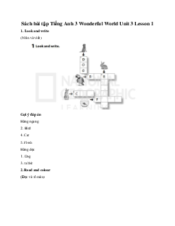Giải Sách bài tập Tiếng Anh 3 Wonderful World Unit 3 Animals Lesson 1