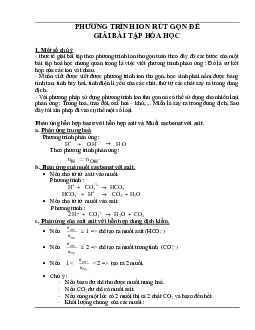 Giải bài tập Hóa học bằng phương trình ion Hóa học lớp 11 sách Kết Nối Tri Thức