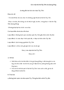 Cảm nhận bài thơ Tây Tiến của Quang Dũng (Sơ đồ tư duy) | Văn mẫu 12