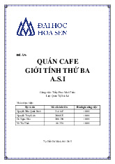 Đồ án quán cà phê giới tính thứ ba A.S.I | Đại học Duy Tân