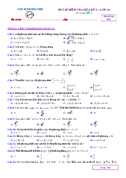 TOP10 đề ôn tập kiểm tra giữa kỳ 2 Toán 10 có đáp án và lời giải chi tiết