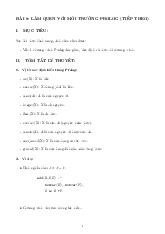 Lý thuyết và thực hành Bài 8: Làm quen với môi trường Prolog (tiếp theo) môn Nhập môn Trí tuệ nhân tạo | Học viện Công Nghệ Bưu Chính Viễn Thông