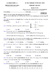 Đề chọn đội tuyển HSG Toán 12 năm 2024 – 2025 trường THPT Anh Sơn 3 – Nghệ An