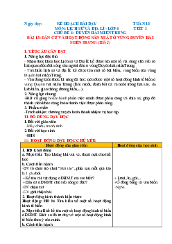 Giáo án Lịch sử và địa lí lớp 4 Tuần 18 | Chân trời sáng tạo