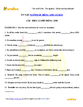 Bài tập về các thì trong Tiếng Anh - Tài liệu tổng hợp