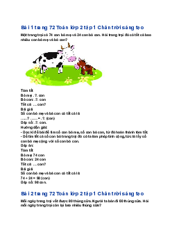 Giải SGK Toán lớp 2 trang 72 bài 23: Em giải bài toán| Chân trời sáng tạo