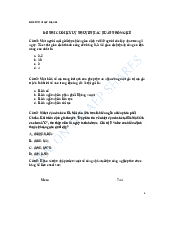 Đề thi chính thức môn xác suất thống kê | Đại học Kinh tế Quốc Dân