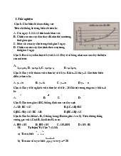đề khảo sát toán cao cấp 1 | Đại học Xây Dựng Hà Nội
