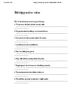 Bài tập về câu bị động - Passive Voice Exercises môn English Studies| Trường Đại học Thăng Long