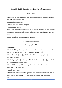 Soạn bài: Thách thức đầu tiên: Đọc như một hành trình Ngữ Văn 8 | Kết nối tri thức