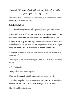 Giới thiệu một tác phẩm văn học hoặc một tác phẩm nghệ thuật theo lựa chọn cá nhân | Soạn văn 11 Chân trời sáng tạo