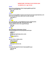 Bài kiểm trắc trắc nghiệm có đáp án giới thiệu về hệ thống pháp luật Việt Nam môn Luật dân sự Việt Nam| Trường Đại học Luật Hà Nội