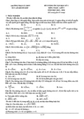 Đề cương học kỳ 1 Toán 9 năm 2025 – 2026 trường M.V. Lômônôxốp – Hà Nội