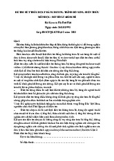 Đề thi kết thúc học phần chương trình bổ sung kiến thức môn Nguyên lý thống kê | Học viện Phụ nữ Việt Nam